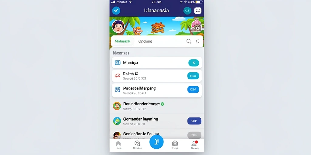 Tampilan awal game yang menarik dan intuitif.