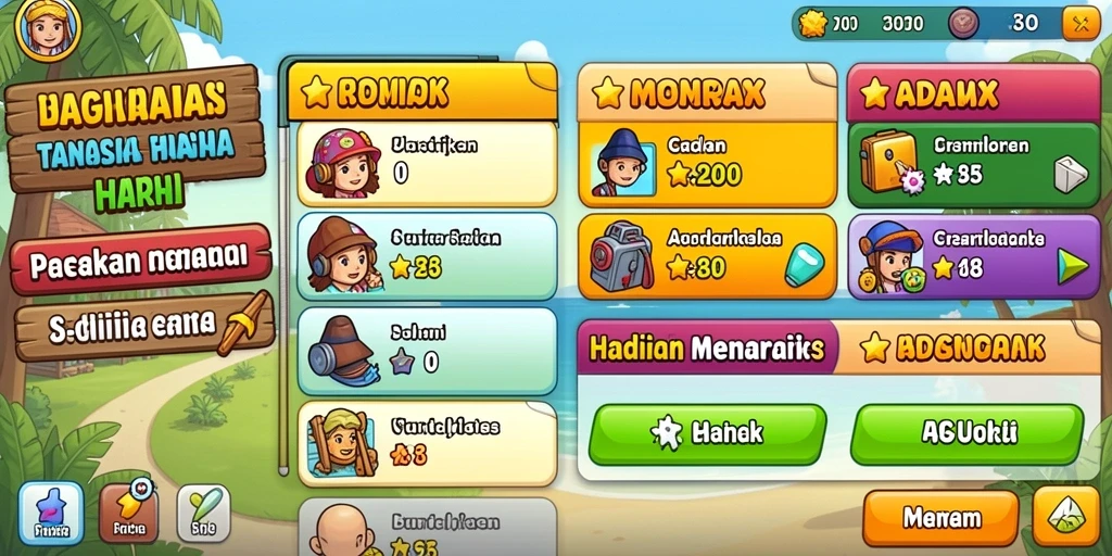 Tangkapan layar menunjukkan tampilan awal yang menarik.