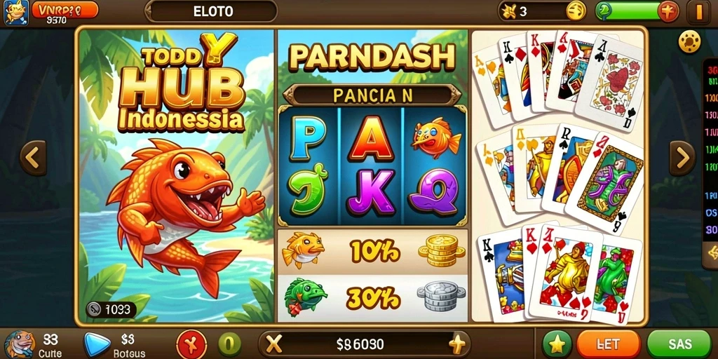 Tampilan grafis menawan dari permainan slot.