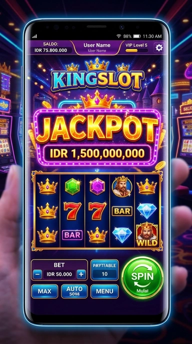 Cuplikan layar menu unduhan kingslot untuk perangkat Android